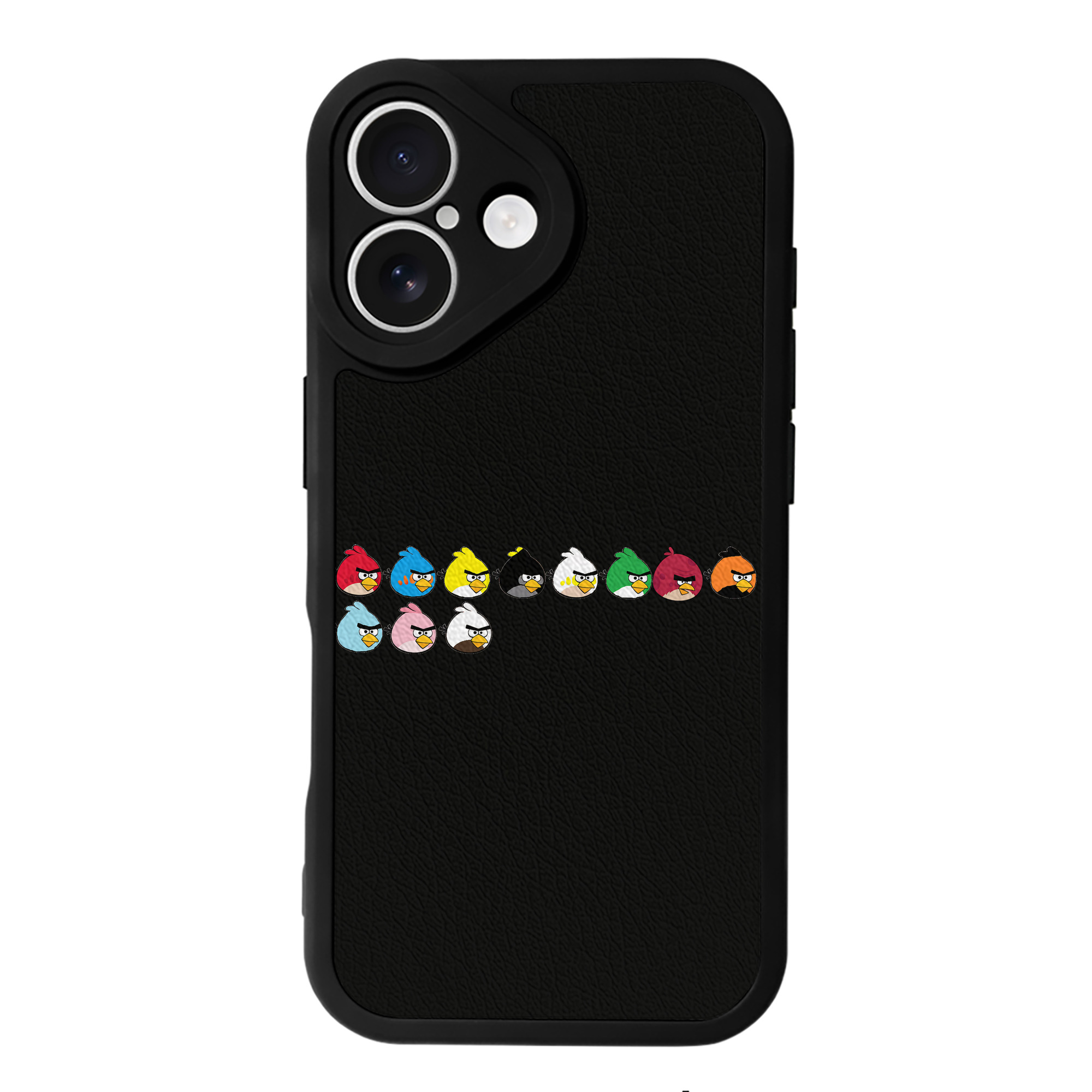 （画像用） Angry Birds アングリーバード 【iPhone 16シリーズ対応】シリコンスマホケース（レザー調） 材質：シリコン